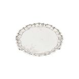 An Edward VIII sterling silver small salver, Sheffield 1936 by Walker and Hall