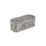 A late 19th / early 20th century Burmese unmarked silver betel box, Shan States circa 1900