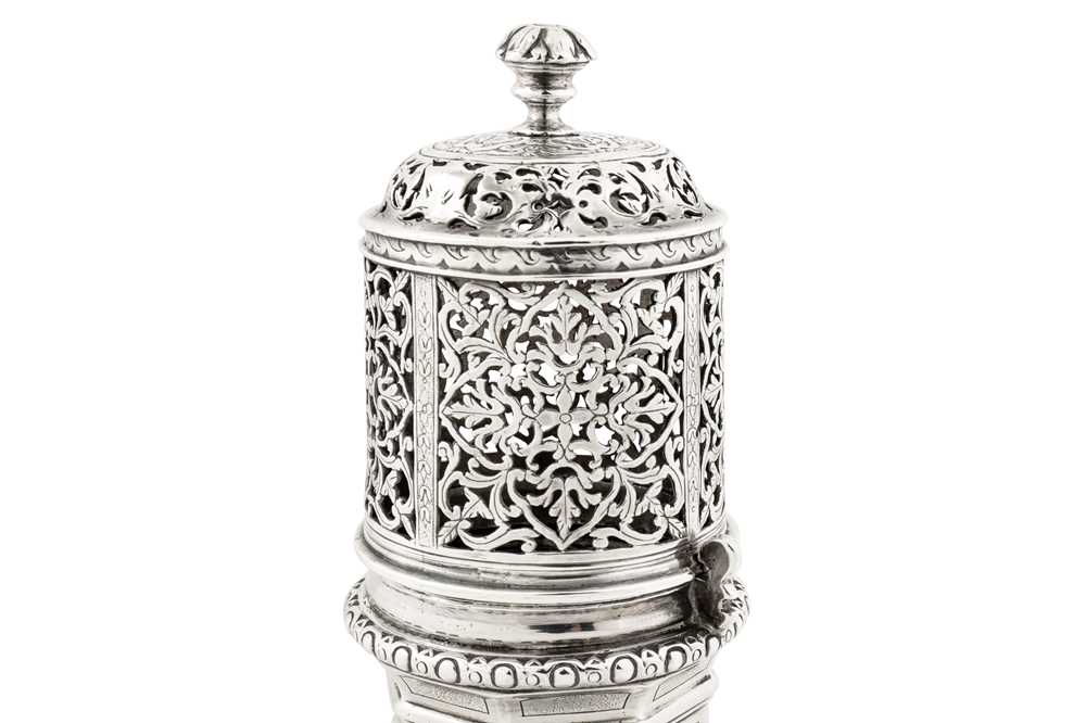 A large Louis XV early 18th century French silver sugar caster, Paris 1727-28 by Jacques Filassier ( - Image 9 of 19