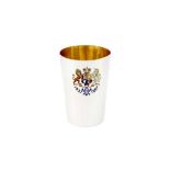 A Victorian sterling silver and enamel Royal commemorative beaker, London 1897 by Lion Alfred Cricht