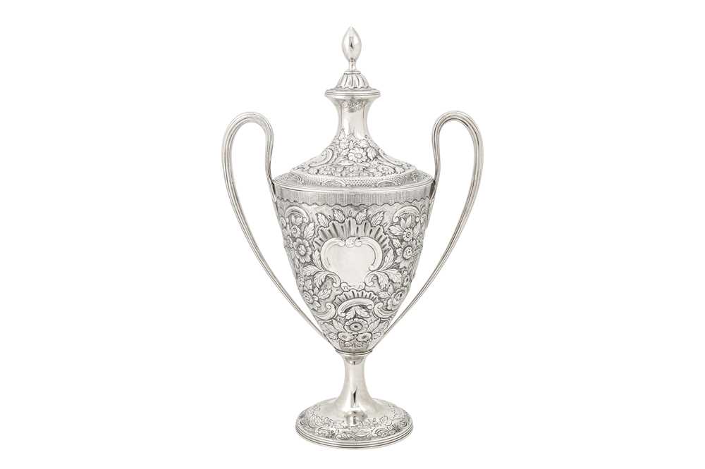 A George III sterling silver twin handled cup and cover, London 1790 by Thomas Howell of Bath (proba - Image 2 of 5