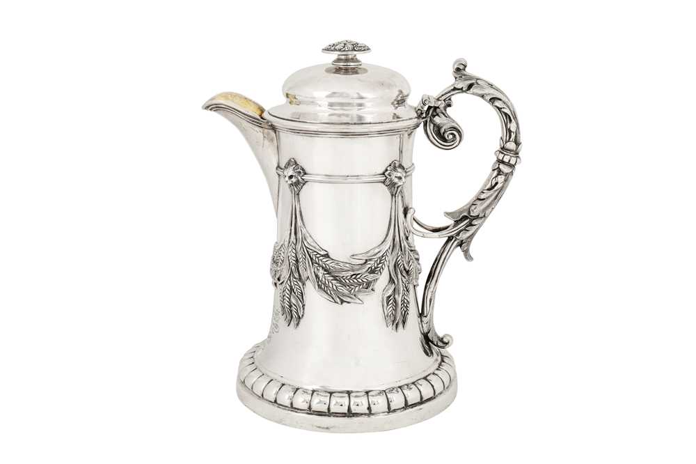 A large mid-19th century Indian colonial silver beer jug, Calcutta circa 1860 by Allan and Hayes (fi - Image 2 of 7