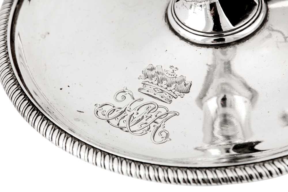 Duchess of St Albans – A pair of George III sterling silver chambersticks, London 1814 by Charles Pr - Image 6 of 10