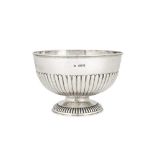 Agricultural interest - A Victorian sterling silver footed bowl, London 1899 by William Hutton and S