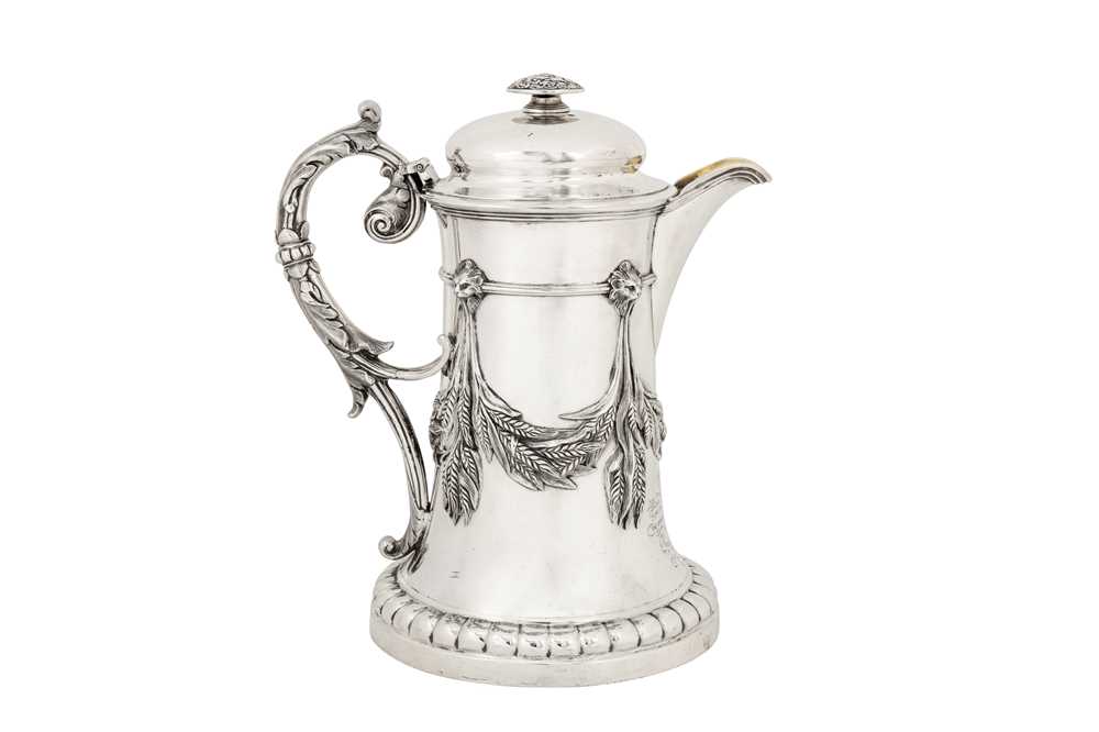 A large mid-19th century Indian colonial silver beer jug, Calcutta circa 1860 by Allan and Hayes (fi