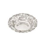 An Edwardian sterling silver fruit bowl, London 1908 by Robert Ashworth and Co Ltd