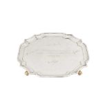 A George VI sterling silver salver, London 1939 by Goldsmiths and Silversmiths