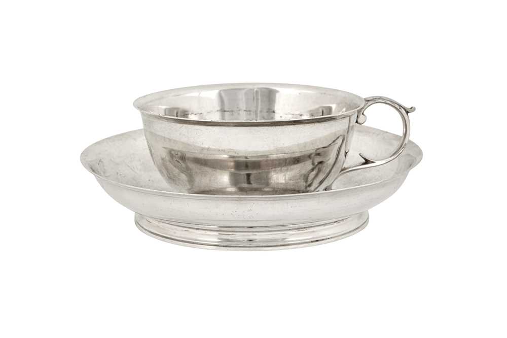 Raja of Coorg – An extremely rare set of four George III sterling silver tea cups and saucers, Londo - Image 7 of 22