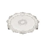 A George V sterling silver salver, Sheffield 1915 by Walker and Hall