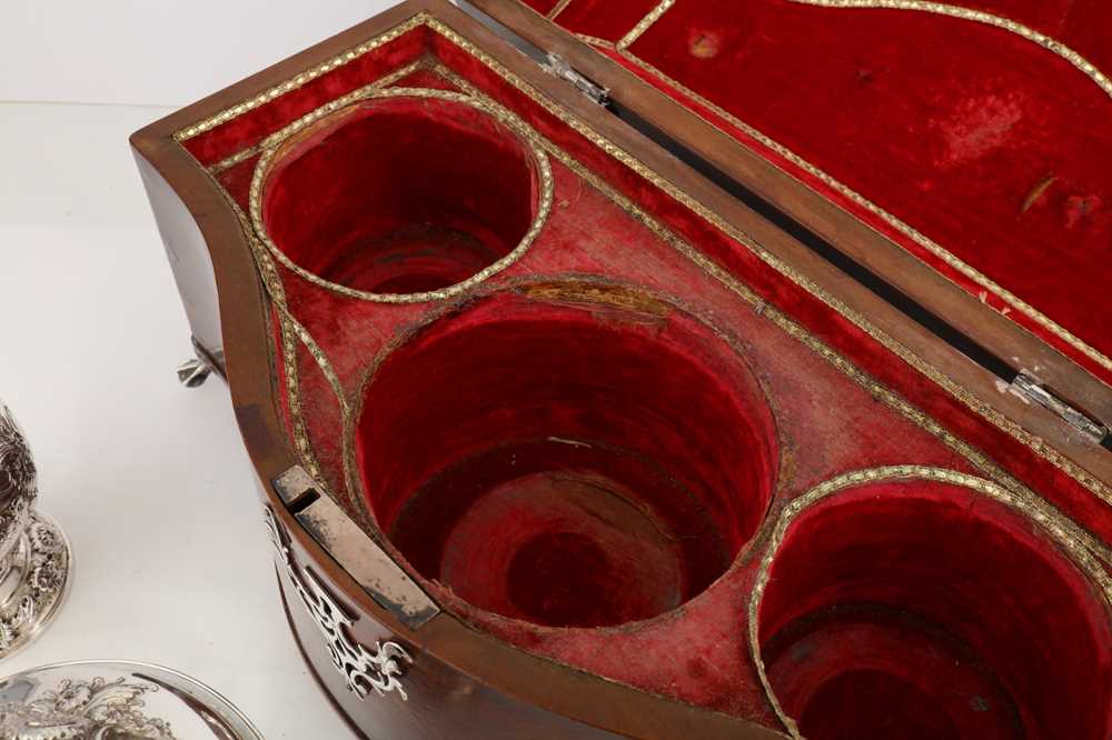 A cased George II sterling silver tea caddy and sugar bowl suite, London 1750 by Samuel Taylor (reg. - Image 16 of 21