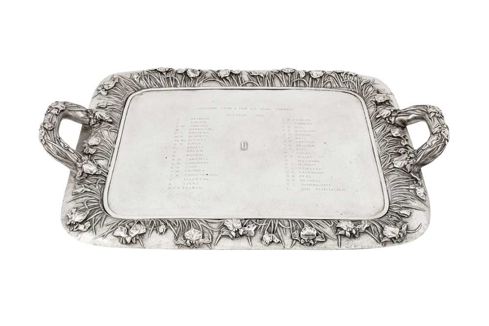 An early 20th century Japanese silver twin handled tray, Yokohama dated 1902 by Watanabe - Image 2 of 2