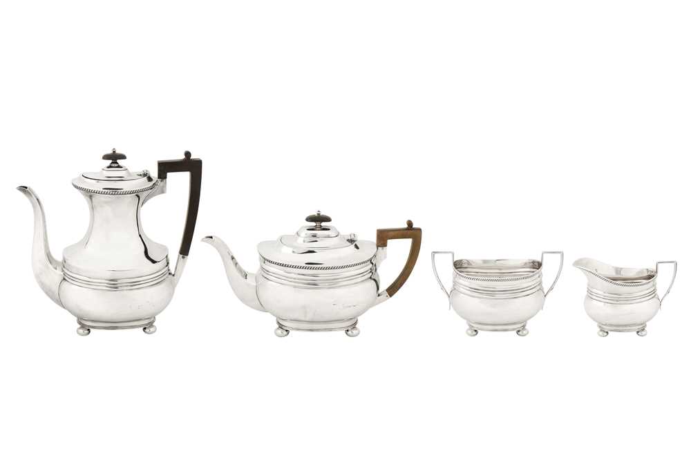 A Victorian sterling silver four-piece tea and coffee service, Sheffield 1900 by George Howson - Image 2 of 10