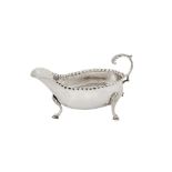 A George III sterling silver cream boat, London 1775 by IS and AN (unidentified)