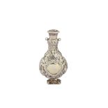 A mid-18th century German parcel-gilt silver scent or casting bottle, possibly Augsburg circa 1770