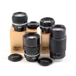 Group of Four Nikkor Manual Focus Lenses.