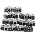 Group of Fourteen 35mm SLR Camera Bodies.