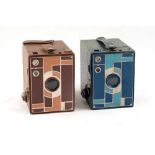 Two Art Deco Kodak No2 Beau Brownies.