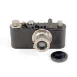 Early Black Leica Standard with Elmar 50mm f3.5 Lens.