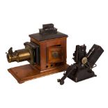 A Field & Co. Mahogany & Brass Magic Lantern