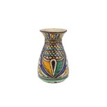 A SMALL TUNISIAN POLYCHROME-PAINTED CHEMLA POTTERY VASE Tunis, Tunisia, North Africa, ca. 1920 - 193