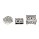 AN EARLY 20TH CENTURY PERSIAN (IRANIAN) SILVER MATCH BOX HOLDER Isfahan, circa 1920