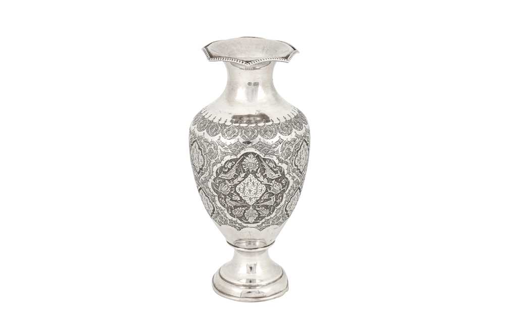 A MID-20TH CENTURY PERSIAN (IRANIAN) SILVER VASE Isfahan, circa 1960