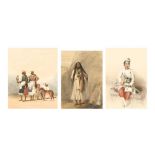 THREE LITHOGRAPHS FROM EMILY EDEN'S (1797 - 1869) PORTRAITS OF THE PRINCES AND PEOPLE OF INDIA J. Di