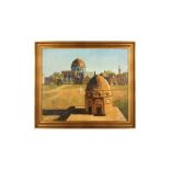 A VIEW OF THE DOME OF THE ROCK FROM WITHIN THE AL-AQSA MOSQUE COMPOUND Jerusalem, Holy Land, dated 1