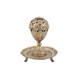 A 19TH CENTURY INDIAN UNMARKED SILVER GILT INCENSE CONTAINER Possibly Deccan, Central India, 19th ce