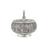 A MID-20TH CENTURY PERSIAN (IRANIAN) SILVER COVERED BOWL (SAHAN) Isfahan, circa 1950, mark of Farka