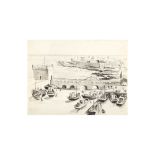 E. HALEY (BRITISH, LATE 19TH CENTURY) SKETCH OF A HARBOUR Late 19th century