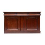 A 19TH CENTURY MAHOGANY SIDEBOARD