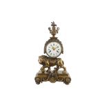 A FRENCH LOUIS XVI STYLE ORMOLU MANTEL CLOCK, LATE 19TH/EARLY 20TH CENTURY