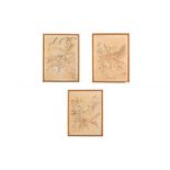 A SET OF THREE CHINESE PAINTINGS, 20TH CENTURY