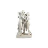 A LIMITED EDITION PARIANWARE PORCELAIN GROUP OF CANOVAS THREE GRACES, LATE 20TH CENTURY