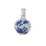 A CHINESE BLUE AND WHITE 'LANDSCAPE' GLOBULAR VASE, 20TH CENTURY