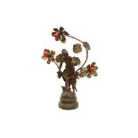 A VICTORIAN BRONZED FIGURAL PARLOR LAMP, AFTER AUGUSTE MOREAU (FRENCH 1834-1917)