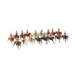 A GROUP OF ASSORTED MOUNTED BRTIANS FIGURES