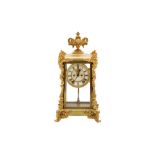 A ROCOCO ORMOLU SKELETON CLOCK