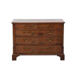 A GEORGE III MAHOGANY CHEST OF DRAWERS