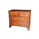 A GEORGE III MAHOGANY CHEST OF DRAWERS