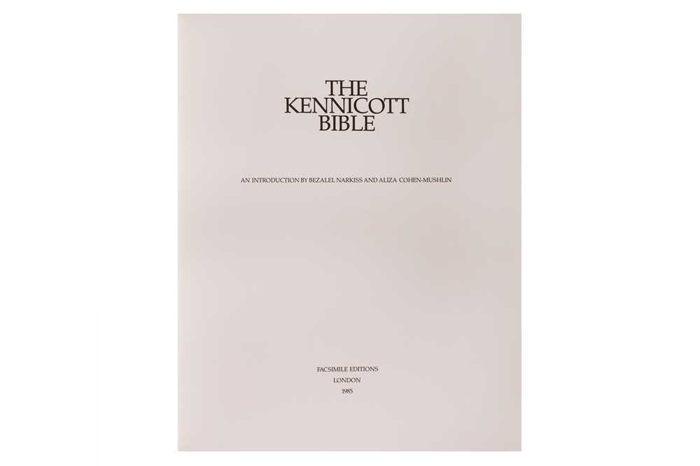 Hebrew facsimile manuscript.- The Kennicott Bible, 1985