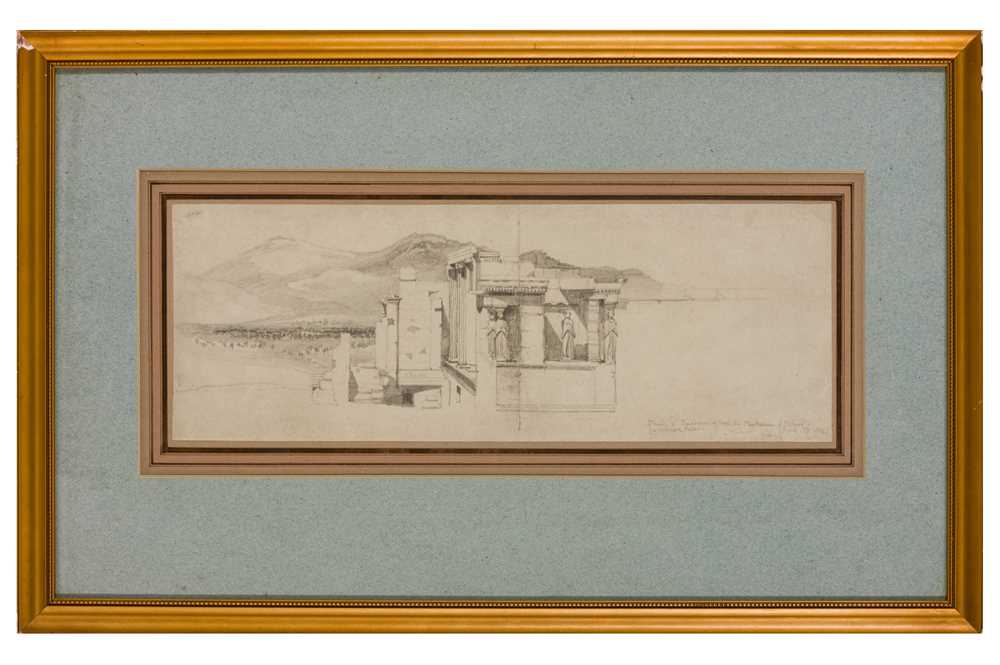 British School (19th century) A study of the Temple of Pandrocus from the Parthenon - Image 2 of 3