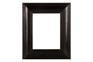 A DUTCH 17TH CENTURY STYLE EBONY VENEERED REVERSE PROFILE MOULDING FRAME