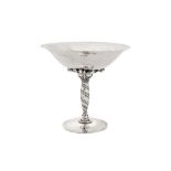 A rare early 20th century Danish sterling silver comport or compote, Copenhagen 1927 designed by Joh