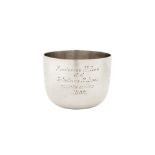A Victorian sterling silver tumbler cup, London 1881 by Daniel and Charles Houle