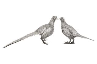 A pair of Elizabeth II sterling silver table ornaments, London 1964/67 by Comyns
