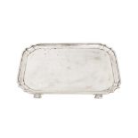 A George V sterling silver salver, London 1921 by Ollivant and Botsford