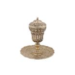 A late 18th / early 19th century Spanish colonial silver and filigree censor or possibly a matte cup