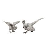 A pair of mid-20th century sterling silver table ornaments, import marks for London 1966 by Israel F